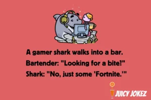 Gamer Shark Walks into a Bar Joke